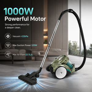 1000W Powerful Vacuum Cleaner Home <b>Floor</b> Carpet <b>Cleaning</b> <b>Machine</b> with 22KPa Suction Cyclone Filtration System OEM ODM Supplier - Product Image 4
