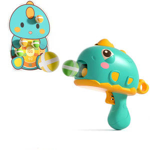 Giocattolo Pistola con Palline Adesive a Forma di Dinosauro Cartone Animato Gioco di Tiro al Bersaglio Sicuro Giocattolo in Plastica con Pistola Spara Palline Adesive - Product Image 1