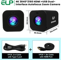 ELP 12X Motorlu Zoom 4K Web Kamerası, Uzaktan Kumandalı, Manuel Otomatik Odaklama, HD MI USB 3 1080P 60FPS Canlı Yayın Video USB Kamera