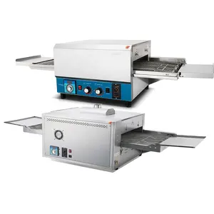 Commercial Kitchen Conveyer Pizza Maker Baking Oven Machine Forno Ofen Four A Gas Hot Air Electric Conveyor Belt Pizza Ovens