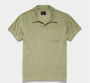 Venta al por mayor nuevo diseño personalizado algodón orgánico camisetas Polo Terry Bullough Polo toalla camiseta para hombres - Product Image 5