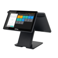 Système de point de vente Gilong GL-V156 avec Windows 10 préinstallé, processeur Intel I5, écran tactile, lecteur de codes-barres, garantie d'un an, idéal pour les petites entreprises