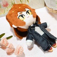 Peluche personnalisée mignonne sur mesure, poupée en peluche douce, portrait personnalisé, personnage de jeu en peluche avec costumes amovibles