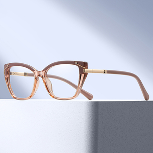 MS 82302 2025 Nuevas Monturas de Gafas para Mujer, Gafas de Ojo de Gato, TR90+Metal, Gafas Ópticas Anti-Luz Azul, Gafas de Lujo OEM/ODM - Product Image 2