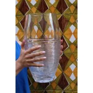 Petit vase en cristal Wedgwood, soufflé à la main, art déco moderne, luxe, vase mural minimaliste moderne pour le salon, fait à la main, Noël, mariage - Product Image 2