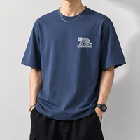 Kaos Pria Premium 100% Katun Lengan Pendek Kasual Gaya Hip Hop Street Style Bernapas Sablon Custom Tersedia Grosir OEM