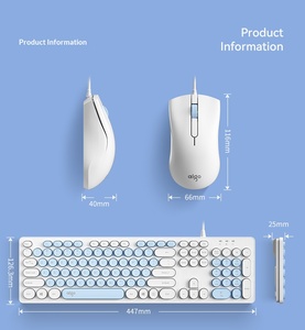 Ensemble <span class=keywords><strong>clavier</strong></span> et <span class=keywords><strong>souris</strong></span> filaires AK200, tendance et esthétique, pour jeux, bureau, saisie, ordinateur de bureau, maison pour AIGO - Product Image 6