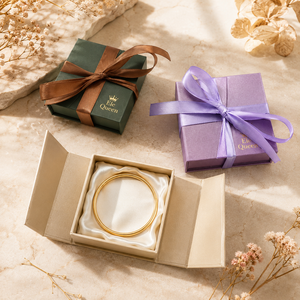 Premium Square Magnetic Jewelry <b>Box</b> with Double Door Opening Design Satin or Foam inside for Jewelry Gift Packaging and Display - Product Image 1