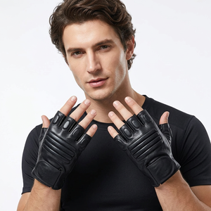 Guantes Deportivos Unisex Ligeros, Transpirables y Antideslizantes, de Medio Dedo, con Cierre de Cuero, para Fisicoculturismo, Fitness, Ejercicio - Product Image 1