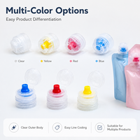 Capuchon à bec verseur en plastique de qualité alimentaire OEM/ODM personnalisé avec valve en silicone pour emballage de jus, sauces et yaourts – Vente en gros