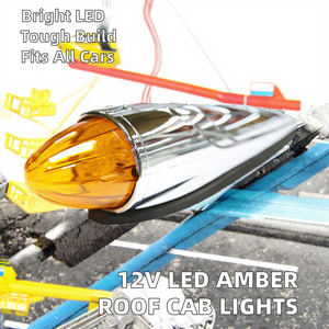 Feux de gabarit de toit BONSEN BS-C406 12V 17 LED ambre, type torpille, pour camions lourds et remorques, accessoire de conduite - Product Image 2