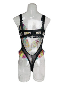 Pakaian dalam wanita, Lingerie renda seksi bordir bunga, Set dua potong - Product Image 5