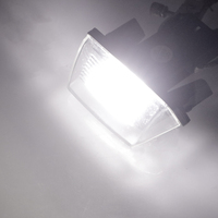 1 Paire de Feux de Plaque d'Immatriculation LED pour Peugeot 206 207 306 307 308 5008 pour Citroën C3 C4 C5 Berlingo Saxo Xsara Picasso