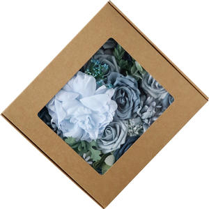 Zhuoou-caja de cartón decorativa para flores, con estampado de flores artificiales, Rosa <span class=keywords><strong>turquesa</strong></span>, azul real, a granel, venta al por mayor - Product Image 2