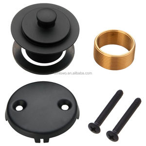 Plaque de débordement de <span class=keywords><strong>baignoire</strong></span> moderne en laiton à deux trous Kits de vidange des déchets OEM avec crépine pour salle de bain - Product Image 3