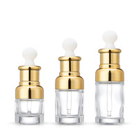Flacon compte-gouttes cylindrique de 20 ml, 30 ml, 50 ml, huile essentielle, soin de la peau, flacon de sérum de luxe, emballage