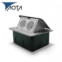 Boîtier de prise de sol en alliage d'aluminium étanche IP44, 2/5 prises, 4 ports, 13A, norme européenne, mise à la terre, usage commercial et industriel