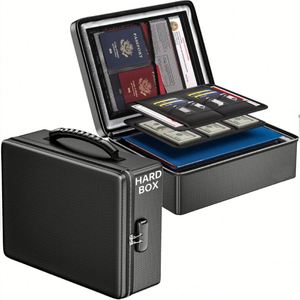 Caja de Documentos Aislada, Impermeable y Resistente al Fuego OEM, Organizador de Archivos Portátil, Almacenamiento Seguro para el Hogar, Documentos, Laptop, Dinero en Efectivo, Negro - Product Image 1