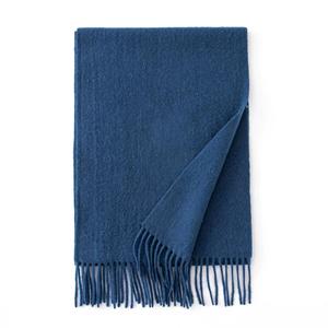 ผ้าพันคอขนสัตว์แท้ 100% สีพื้น พร้อมพู่ห้อย หรูหรา นุ่ม อุ่น สำหรับฤดูหนาว ผ้าคลุมไหล่ ผ้าพันคอแคชเมียร์ สำหรับผู้หญิง ผู้ชาย ใช้ได้ทุกวัน - Product Image 6