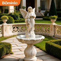 Fontaine d'ange en marbre sculptée à la main, sculpture d'extérieur pour jardin, fontaine d'eau sur mesure pour villa, cour, décoration commémorative