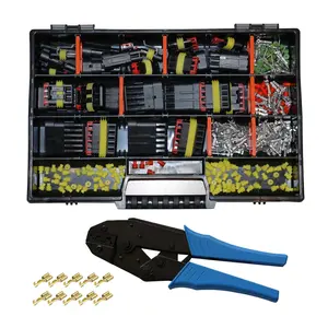 214 Stuks 1/<span class=keywords><strong>2</strong></span>/3/4/5/6 Pin Elektrische Waterdichte Draad Connector Plug Voor Auto Voertuig Vrachtwagen Motorfiets + 1 Stuks Krimptang Gereedschap - Product Image 6