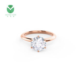 Ослепительно 6 коготь Установка лаборатория создала бриллиантовое кольцо 18K Золотые реальные CVD шарошка Звездочка для ювелирные изделия для женщин, ювелирные изделия HPHT синтетический кольцо с бриллиантом - Product Image 4