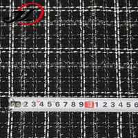 Tissu en polyester tressé argenté de haute qualité, tissu en tweed, tissu en laine pour vêtements