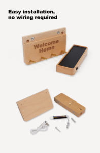 <span class=keywords><strong>Lampada</strong></span> da Parete Minimalista in Legno <span class=keywords><strong>con</strong></span> <span class=keywords><strong>Sensore</strong></span> di Movimento e Portachiavi, Luce Notturna LED Ricaricabile per Ingresso, Accensione/Spegnimento Automatico per Hotel e Corridoi - Product Image 6