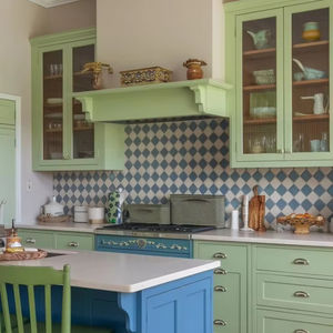 Set di unità da cucina in Vietnam design moderno pannello in legno di pino maniglia Custom cucina contenitore etiopian Birr Set da cucina per la casa - Product Image 2