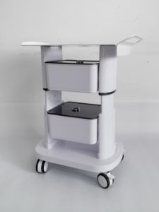 Chariot de Salon de Beauté Portable en Plastique Multifonctionnel pour Coiffure et SPA avec Rangement Intégré - Product Image 3