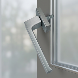 SIEGENIA Poignée de porte moderne en alliage de zinc ALU-Square de haute qualité, durable, finition titane foncé, design moderne, compatible avec les portes à ouverture tactile ambidextre pour villa - Product Image 3