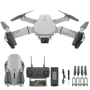 Sıcak e88 4K Mini helikopter Quadcopter oyuncak RC Drone tek kamera Drone başsız modu ile kids 'mini drones
