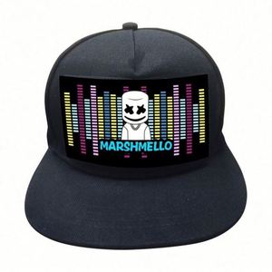 Light up Customization Party Flashing Sound Activated LED <b>Hat</b> with Character Design Sports Style 100% Cotton Battery Operated - Product Image 4