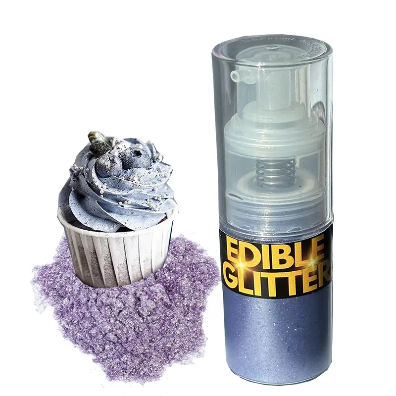 Food Grade Eetbare Glanzende Glitter Spray Food Coloring Sprankelende Stof Push Pomp Voor Cake