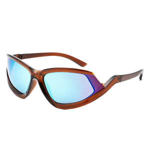 Quanta - Lunettes de soleil enveloppantes rectangulaires géométriques sportives - Product Image 4