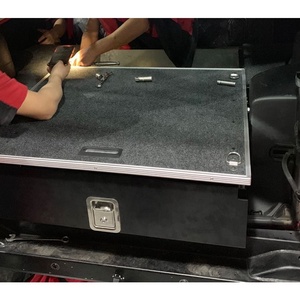 Caja de herramientas de cama de camión de almacenamiento de aluminio pequeño trasero de <span class=keywords><strong>coche</strong></span> Camper remolque cajones bloqueables individuales para Jeep Wrangler Jk 2007-2018 4 puertas - Product Image 3