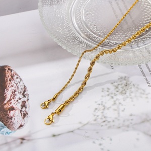 Simple 2/3/4/5mm18K ชุบทองบุรุษสแตนเลสสตีลสร้อยข้อมือเครื่องประดับสร้อยข้อมือสร้อยข้อมือโซ่ - Product Image 2