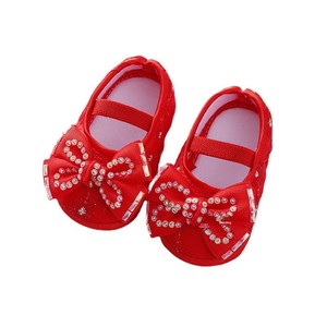 Chaussures <span class=keywords><strong>de</strong></span> bébé princesse à nœud mignon, semelle souple, respirantes, antidérapantes, chaudes, avec fermeture à bande élastique, pour tout-petits <span class=keywords><strong>de</strong></span> 0 à 1 an - Product Image 5