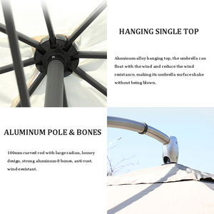 Meilleur <span class=keywords><strong>parasol</strong></span> d'usine, mât robuste réglable, voile d'ombrage latérale de 12 pieds, <span class=keywords><strong>auvent</strong></span> latéral - Product Image 3