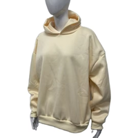 FLN Sweat à capuche boxy personnalisé 350g avec impression en relief pour homme, style pull en molleton bouclette avec col à capuche, sweat à capuche fin pour l'automne
