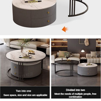 Precio barato, muebles para apartamentos, último diseño, mesa de centro superior de piedra Sinteretd, mesa de centro moderna blanca para sala de estar