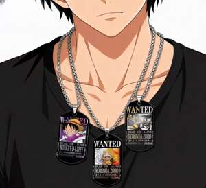 39 डिजाइन उच्च गुणवत्ता वाले एनीमे बंदर डी। लुफी रोरोनोआ धातु यूव मुद्रित कुत्ते का टैग वांछित - Product Image 3