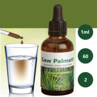 Gouttes organiques personnalisées de Palmetto de scie pour le soin des cheveux et le soutien de la prostate-Sans alcool, haute puissance, fournisseur en vrac