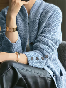 Nuovi Prodotti: Cardigan in Maglia Personalizzato, Casual, Snellente, Ispessito e Caldo per il Pendolarismo Quotidiano - Product Image 4