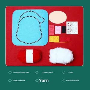 Décorations <span class=keywords><strong>de</strong></span> Noël faites à la main pour enfants Fun Non-Woven Fabric Sewing Threading Painting DIY Materials for Kindergarten - Product Image 4