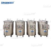 SPX Réservoir de mélange SUS.316 de 300 litres pour mélangeur de liquide de parfum cosmétique avec agitateur Rector Machine de fabrication de cosmétiques avec roues