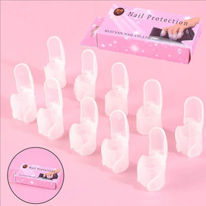 10 pièces/ensemble manucure <span class=keywords><strong>doigt</strong></span> Transparent housse de protection <span class=keywords><strong>vernis</strong></span> <span class=keywords><strong>vernis</strong></span> bouclier Protection Clip protecteur bricolage Nail Art conseils outils - Product Image 1