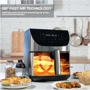 Friteuse à air intelligente <span class=keywords><strong>sans</strong></span> <span class=keywords><strong>huile</strong></span>, four électrique avec vue sur le verre, dispositif de <span class=keywords><strong>cuisson</strong></span> de rachat de forme carrée en acier inoxydable, nouvelle mode - Product Image 4