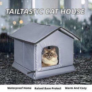 Nouvelle Maison Douillette et Chauffante pour Animaux de Compagnie – Lavable, en Peluche, avec Tapis Chauffant Intégré, Idéale pour Garage ou Porche – Nid pour Chat - Product Image 1