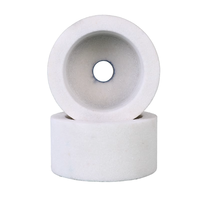SAIWEI Meule en corindon blanc de qualité industrielle en forme de coupelle 75/100/125/150/200 pour affûtage de couteaux et ébavurage, à liant métallique